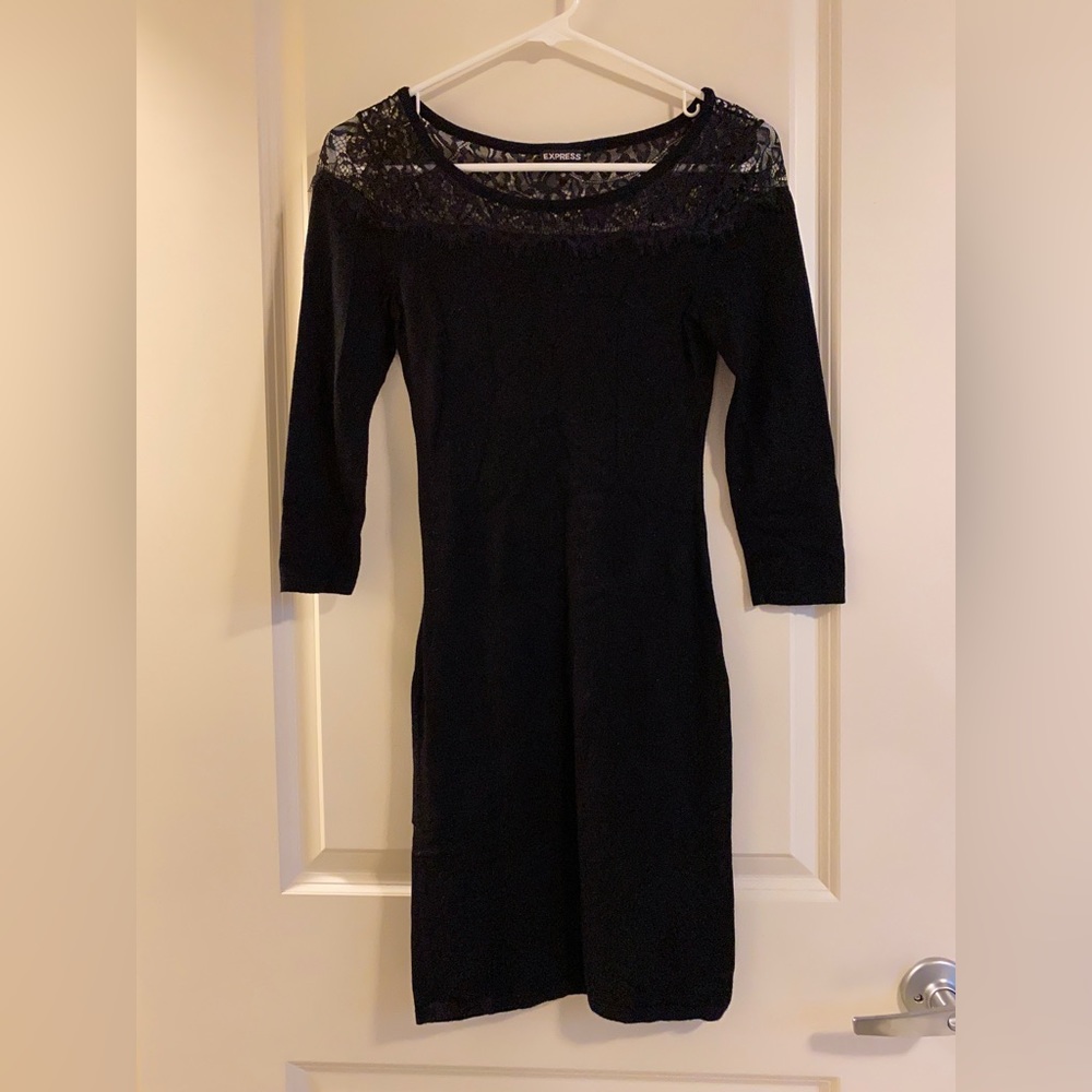 Black sweater dress